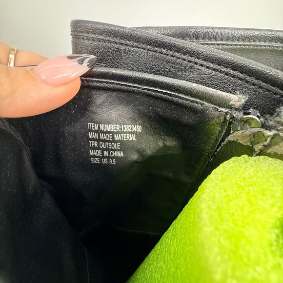 Torrid Black Faux Leather Women 9.5 Knee High Boots Buckle Zip Side Wide Calf - Picture 15 of 16